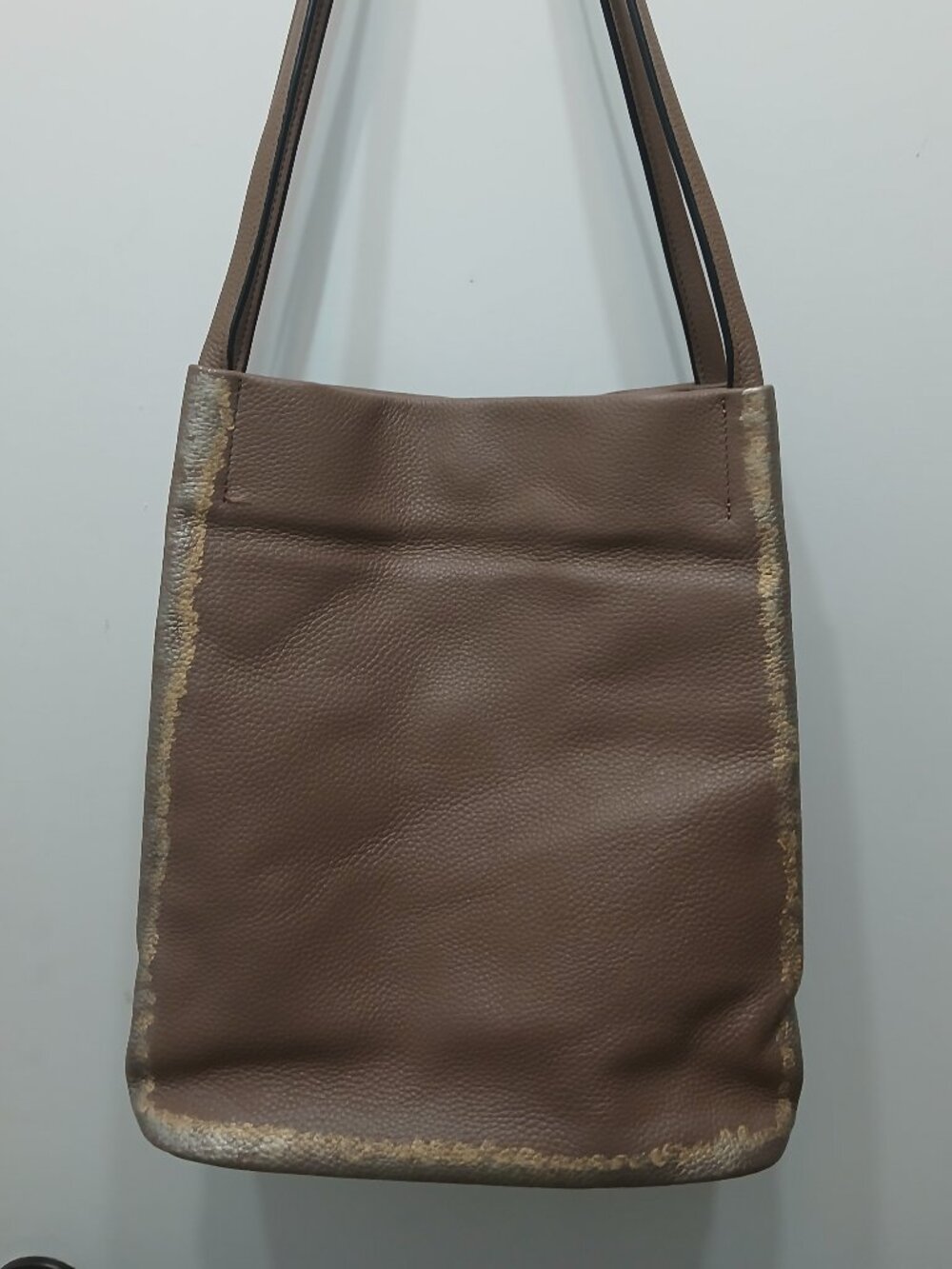 Kattee Perfectly Taupe Leather Shoulder Bag
